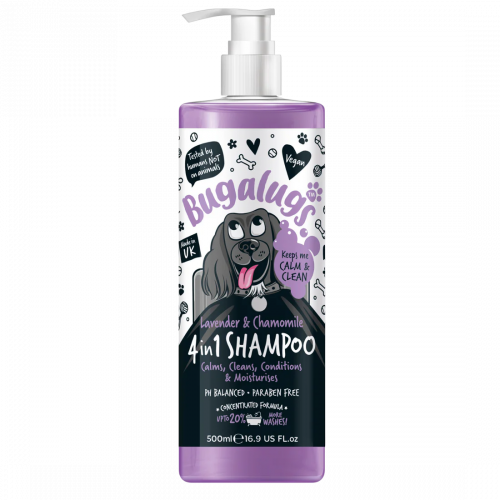 Успокаивающий шампунь Bugalugs для собак 4 в 1 с лавандой и ромашкой