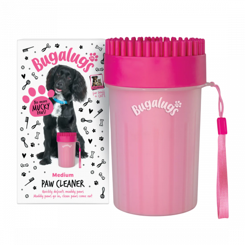 Bugalugs Устройство (розовое) для чистки лап для собак и кошек (средний).