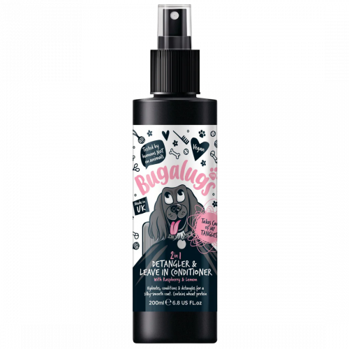 2 в 1 Средство для распутывания шерсти и несмываемый кондиционер с малиной и лимоном для собак.